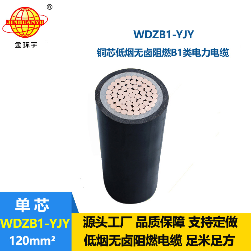 金環(huán)宇電線電纜 銅芯低煙無鹵電纜WDZB1-YJY 120平方 B1類阻燃交聯(lián)電纜